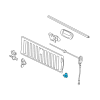 OEM GMC Sierra 3500 Hinge Asm-Pick Up Box End Gate (End Gate Side) Diagram - 15074252