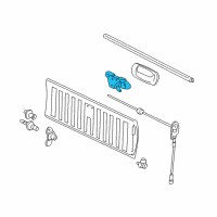 OEM 2004 GMC Sierra 2500 Handle Asm-Pick Up Box End Gate Latch *Green Diagram - 15755402