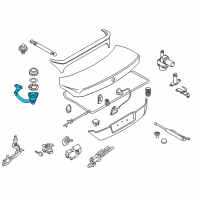 OEM BMW 760i Left Trunk Lid Hinge Diagram - 41-62-7-175-307