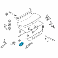 OEM BMW X6 Trunk Lid Lock Diagram - 51-24-7-197-081