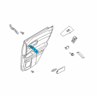 OEM Infiniti FX35 Rear Door Grip Assembly, Left Diagram - 80951-CL70C