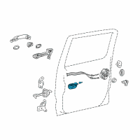 OEM 2019 Toyota Tacoma Handle, Inside Diagram - 69205-04030-C0