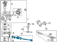 OEM 2022 GMC Sierra 2500 HD Inner Tie Rod Diagram - 84467792