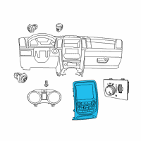 OEM 2020 Dodge Durango Center Stack Control Diagram - 68333661AA