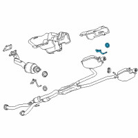 OEM 2010 Cadillac CTS Muffler & Pipe Hanger Diagram - 25866387