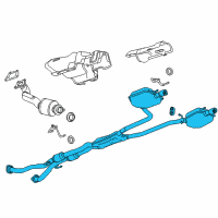 OEM 2014 Cadillac CTS Muffler & Pipe Diagram - 25799351