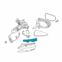 OEM Lexus RC F Lamp Assembly, Side Turn Diagram - 81730-11020