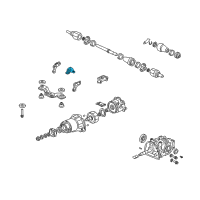 OEM Honda CR-V Rubber B, RR. Differential Mounting Diagram - 50721-S5C-013