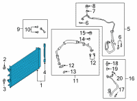 OEM 2022 Ford Bronco Sport CONDENSER ASY Diagram - LX6Z-19712-L