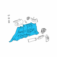 OEM Ford Taurus X Quarter Trim Panel Diagram - 8A4Z-7431012-AA