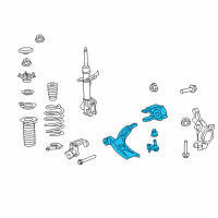 OEM Honda CR-V Lower Arm Assembly, Right Front Diagram - 51360-T0A-A02