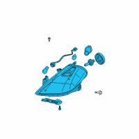 OEM Nissan Versa Driver Side Headlight Assembly Diagram - 26060-EM30A