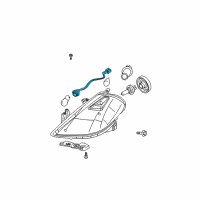 OEM Nissan Versa Harness Assembly - Head Lamp Diagram - 26038-EM30A