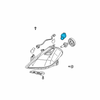 OEM 2007 Nissan Versa Headlamp Socket Assembly Diagram - 26260-EM30A