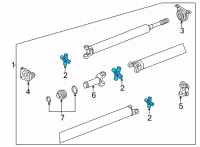 OEM 2010 Ford E-350 Super Duty U-Joint Diagram - BC3Z-4635-B