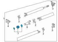 OEM Ford F-350 Super Duty Boot Kit Diagram - HC3Z-4421-D