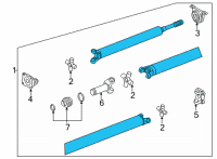 OEM 2022 Ford E-350 Super Duty Drive Shaft Assembly Diagram - LC2Z-4R602-C