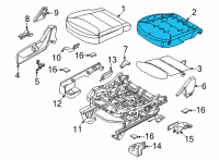 OEM Ford Maverick PAD - SEAT CUSHION Diagram - NZ6Z-26632A22-B