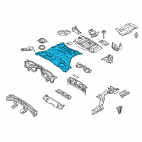 OEM 2009 Infiniti FX50 Floor Rear Front Diagram - G4512-1CFMA