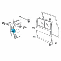 OEM 1997 Dodge B2500 Cargo Door-Lock Actuator Diagram - 55346541