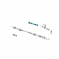 OEM 2000 Hyundai Sonata Shaft Assembly Diagram - 49570-38700