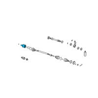 OEM 2005 Hyundai Tiburon Joint Kit-Front Axle Differential Side LH Diagram - 49505-2CA50