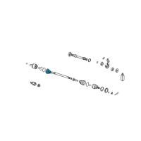 OEM 2003 Hyundai Tiburon Boot Kit-Front Axle Differential Side RH Diagram - 49606-2CA00