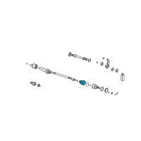 OEM 2003 Hyundai Tiburon Boot Kit-Front Axle Wheel Side Diagram - 49509-2CA40