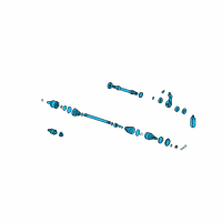 OEM 2005 Hyundai Elantra Shaft Assembly-Drive, RH Diagram - 49500-2D412