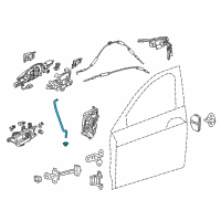 OEM 2016 Acura RLX Rod Set, Right Front Door Latch Diagram - 72113-TY2-305
