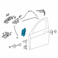 OEM 2015 Honda Accord Latch Assembly, Right Front Diagram - 72110-T0A-A12