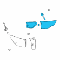 OEM Toyota Highlander Back Up Lamp Assembly Diagram - 81590-0E120