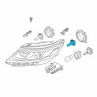 OEM Hyundai Tiburon Bulb Diagram - 18649-55009-S