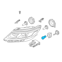 OEM 1991 Hyundai Sonata Bulb Diagram - 18644-28087-N