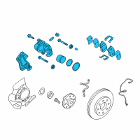 OEM Kia Cadenza Front Brake Assembly, Left Diagram - 581103R600