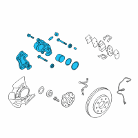 OEM Kia Cadenza Front Brake Caliper Kit, Left Diagram - 581803RA60