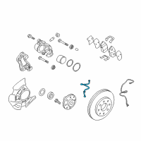 OEM 2014 Kia Cadenza Brake Front Hose, Left Diagram - 587313R700