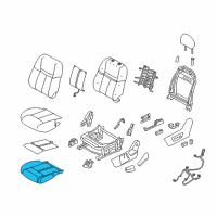 OEM 2014 Nissan Rogue Pad Assy-Cushion, Front Seat LH Diagram - 87361-4BH1A