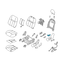 OEM 2017 Nissan Rogue Switch Assembly Seat Lumber Diagram - 87317-4BT5A