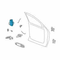 OEM 2006 Dodge Ram 2500 Front Door Latch Diagram - 55372848AB