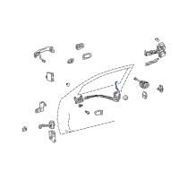 OEM Lexus GS300 Rod, Front Door Lock Open, RH Diagram - 69311-30120