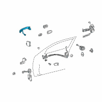 OEM 2008 Lexus GS450h Front Door Outside Handle Assembly Right Diagram - 69210-30330-G0