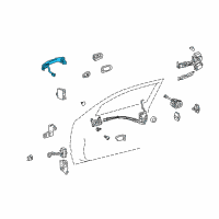 OEM Lexus GS350 Front Door Outside Handle Assembly Diagram - 69210-30300-B1