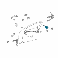 OEM Lexus GS450h Door Lock Cylinder & Key Set, Left Diagram - 69052-30310