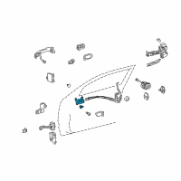 OEM Lexus GS300 Front Door Inside Handle Sub-Assembly, Left Diagram - 69206-30190-E0