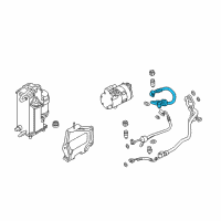 OEM 2020 BMW 530i xDrive A/C Hose Diagram - 84539321594