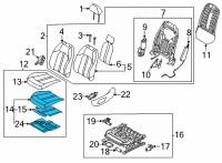 OEM Kia K5 Pad Assembly-Front Seat Diagram - 88150L3000