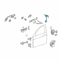 OEM 2015 Honda Crosstour Cylinder, Driver Side Door Diagram - 72185-TP6-A01