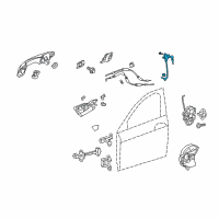 OEM 2013 Honda Crosstour Cylinder, Driver Side Door Diagram - 72185-TP6-A01