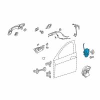 OEM Honda Accord Crosstour Latch Assembly, Left Front Diagram - 72150-TP6-A02